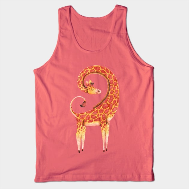 giraffe circle neck Tank Top by Mako Design 